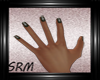 Grey Nail With Diamond