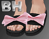 Pink Bow Flip Flops