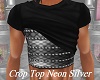 Crop Top Neon Silver