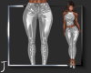 [J] Latex Silver Pants-