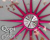 Deep Pink Sun Clock