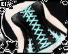 . black cyan corset