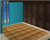 Teal and wood room