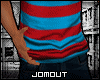 Blue~Red vneck