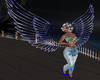 blue metallic rave wings
