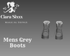 Mens Grey Boots