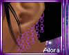 (A) Purple Chain Earring