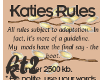 Katies GA Rules