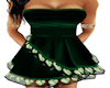 Green Heart Velvet Dress