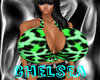 Chel-Green Panther Top