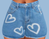 Denim Heart Shorts