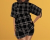 Black PJs Plaid Large F