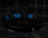 black.blue round sofa