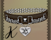 Chained brown U collar