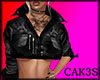 Cropped leather jacket