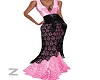 Z- Pink/Blk Lace Gown