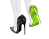 BLK & LIME SPIKE HEELZ