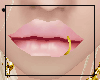Gold lip ring