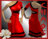 {C}Red Decadent Dress