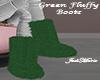 Green Fluffy Boots