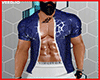 *M Blue Shinny OpenShirt