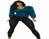(EB)Black Silk Pants