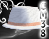 [C]WhitePeachTrilby Hat