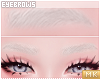 é. eyebrows. white