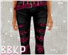 Pink Leopard Black Jeans