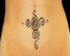 Diamond Swirl Navel Tat