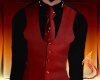 2 Piece Suit Red Black