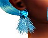 Lt Blue Feather Earrings