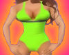 Lime&Polka Ribn Swimsuit