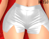 Leather Shorts White