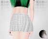 魔 Grid Skirt Wht