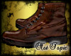 Leather Boots Brown {M}
