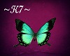 ~K7~Teal Butterflies