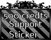 500 credits Sticker