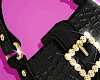 black leather bag