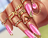 Nails Gold + Rings