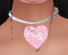 pink heart necklace