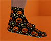 Pumpkin Skull Socks (M)