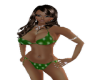 green polka dot bikini