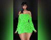 Mini Glitter Green Dress