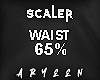 llA Waist 65%