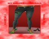 Anns green patches jeans