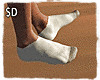 $D - White/Gray Socks