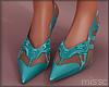 $ Futuristic Heels TEAL