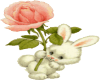 LIL BUNNY WITH PINK ROSE