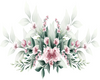 FLOWERS PINK BOTTOM BORD